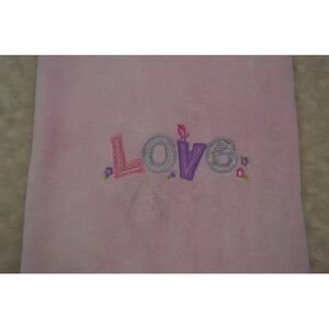 Just Born Love Baby Blanket Pink Purple Flower Bird Plush Security Lovey